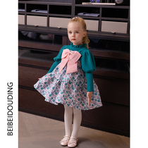 Bei Bei Ding Original Girl Dress Autumn Dress 2021 Childrens foreign style Net Red Tide Childrens Wear Womens Baby Dress