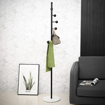 Nordic coat rack iron home light luxury style simple living room bedroom floor hanging hanger rack marble