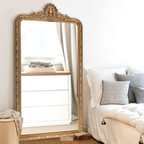 Fit mirror wall dressing mirror full-length mirror ground mirror subnet red wall hanging home wall bedroom special price simple