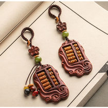 Gold Wan two wishful thinking a sound creative blood sandalwood handmade high-end keychain car key pendant men and women