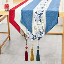 Tea mat new Chinese tea table cloth mat cotton linen fabric table flag Chinese Zen space tea set accessories tea table tea ceremony mat
