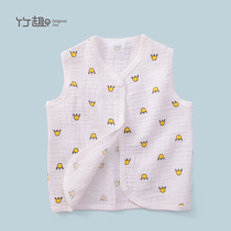 Bamboo fun baby clothes cotton gauze vest vest baby Summer children sleeveless belly care Baby products thin