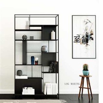 European-style light luxury wrought iron partition shelf screen living room floor-to-ceiling simple modern porch bookshelf display rack net red