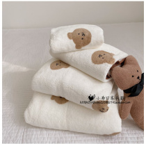 Japanese bath towels Two suits Home Bio-cotton Absorbent Towel Speed Dry without dropping Mao Baby Boy Baby