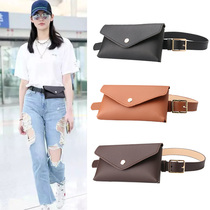 Mini fashion simple mobile phone waist bag women tide ins small group summer decorative belt small square bag thin Joker belt