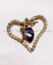 Big-name designer 24k gold-plated crystal little angel brooch