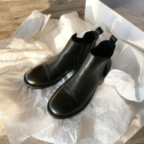 CCJE2020 new Chelsea leather boots mens high-top casual shoes mens korean version of the British style retro round toe shoes