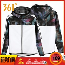 361 Degree Womens Sports single jacket 2019 spring and autumn new running windbreaker womens jacket 361 windproof womens coat
