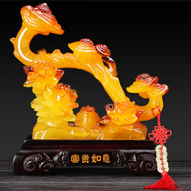 New Chinese style rich jade Ruyi home living room TV wine cabinet Antique rack decoration New home housewarming gift ideas