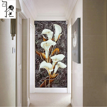 Porch mosaic background wall Dali stone European restaurant bathroom flower art crystal glass puzzle cut painting