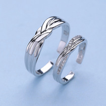 S925 sterling silver twine thoughts couple ring fashion silver ring a pair of men and women ring