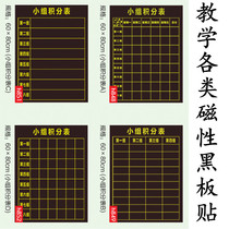 Class course paste blackboard paste homework arrangement table Soft blackboard teaching aids for primary and secondary school students Class course integral table Magnetic blackboard paste group integral table 12 groups