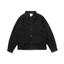 Black Wash Denim Jacket Japanese Tide Brand Short Slim Mens Black Autumn Jacket