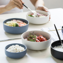 Micro-leisure creative Nordic simple style home ceramics tableware snack rice bowl personality soup bowl single Ceylon Island