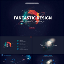 Rice is rare-hot planet technology Universal PPT Template high-end creative atmosphere fashion gradient cool and dynamic