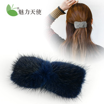  Hairpin Korean plush simple personality one-word clip adult top clip headdress ponytail horizontal clip hair accessories hairpin female