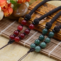 Red Manau green emerald handlebar piece rope Yupe rope handlebar rope upscale car hanging rope original handmade