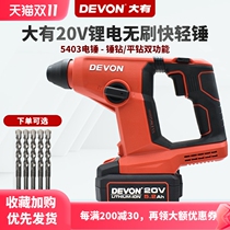 There are 5403 charging shock drilling shock hammer without lithium brush electric drill light household Dual Friend Electric Tool 20V