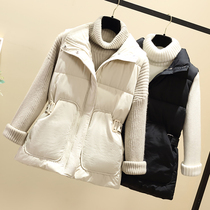 Velvet cotton vest short autumn winter 2022 new Korean version of the lipher wearing student Kan shoulder vest blade jacket