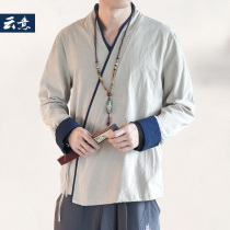 Feng Yaxiang jacket in China in autumn male retro style Tang outfit loose large size cotton mahoe Zen costume sergeant