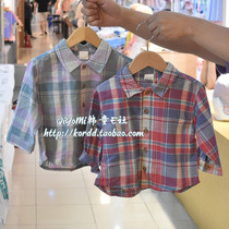 Chiumii Discount South Korea Imported Child Clothing Spring Autumn Boy Girl Child Plaid Casual Long Sleeve Shirt S2