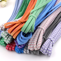 Colorful elastic band Thin elastic clothes flat rubber band Black White high elastic wide elastic rope pants small elastic