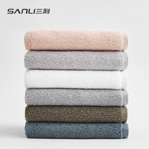 Sanli towel pure cotton adult soft face washing household couple absorbent cotton mens and womens breathable face towels 3 packs