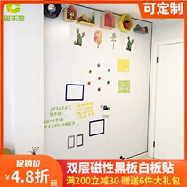 Magnetic soft whiteboard wall stickers for Childrens Home Office teaching writing board self-adhesive soft whiteboard graffiti wall stickers customization