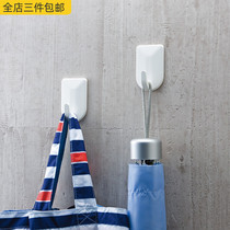 Japan KM simple pure white miniature hook size mini plastic hook latex paint wall paste adhesive hook