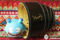 Moody Guitar Bass Bass Strap Strap American Made Leather Handmade Black Cream Standard Length