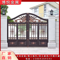 Japan Purchase Villa Doors Aluminum Anti-Entry Doors Open Double Walled Doors Cast Aluminum Flowers Pieces I Pair Open Door Anti-Q Rot Rust 