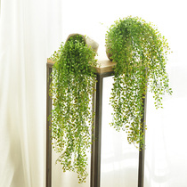 Hanging vine simulation green plant potted landscape table hanging orchid cement basin office decoration art268