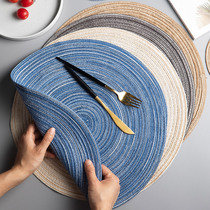 Heat-proof mat table mat anti-scalding home Japanese dish bowl mat round cotton linen pot coaster ins Nordic