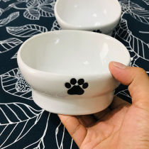 Creative Personality Ceramic Dog Bowl Dog Basin Small Kitty Bowl Big Code Pet Bowl Special Large Dog Water Bowl Anti-Roll