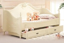 American modern wood carved sofa bed youth storage stretch bed childrens drawer bed mother bed solid wood bed