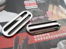 Handmade DIY accessories material-5CM with arc bright white metal word buckle strap adjustment buckle three-stop buckle