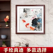 Over the years hand-painted flower and bird painting living room sofa background wall hanging painting restaurant bedroom bedside porch decoration frame