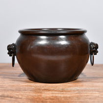 Antique Bronze Ware Home Decoration New Chinese Decoration Collection Incense Burner Intangible Cultural Heritage Gift Lucky Cylinder