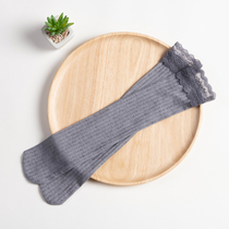 Girl White Socks Summer Thin middle cylinder Sox baby Beating Bottom Lace Pile Socks High Silo Socks Childrens Stockings Socks