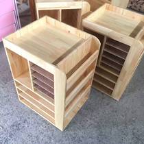 Kindergarten storage rack toy cabinet finishing rack baby bookshelf children childrens Pinus sylvestris solid wood storage book rack shoe cabinet