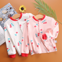 Baby pajamas Spring and Autumn Cotton Thin Baby Home Clothes Top Long Sleeve Cardigan Bottom Single Autumn Clothes Underwear