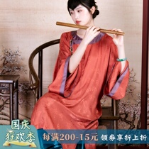 Qiu Lin orange red Spring and summer Chinese style Han elements a city wind Catkins hand buckle imitation flower Luo big-breasted Qing Chinese women