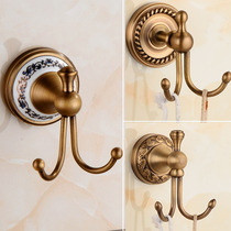 Antique clothes hook European hook Wall wall hanging hanger bathroom coat hook door rear clothes adhesive hook retro clothes hook