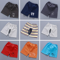 Children open crotch pants boy pants baby shorts summer pure cotton thin underpants childrens pants girls beat bottom