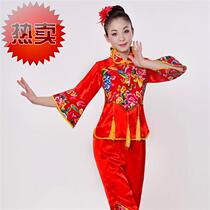 New Yangge clothing womens clothing 201c8 folk dance performance clothing waist drum dance fan square dance performance clothing set