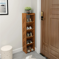 Corway door corner slit shoe rack simple narrow small space saving mini multi-layer entry shoe cabinet light color waterproof