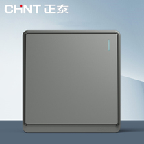Zhengtai 86 Type Switch Socket Silver single open double control No frame grey open double control large panel Home concealed
