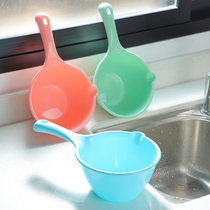 Rafting water spoons kitchen scoop with water ladyer household long handle plastic large number deepening thick water scoop water rafting head water spoon