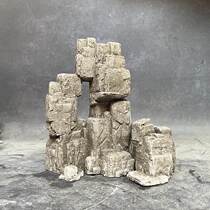 Qu Ting Winter Official Hands for Fish Tank Building View Home Swing Piece Scenery Micro Landscape Ruins Stacked Stone Fake Mountain Stone Landscape Mud