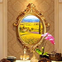(Zilu) Huatian Landscape Sunflower Oil Painting Porch Restaurant Mural Bedroom Hanging Painting European Decorative Painting
